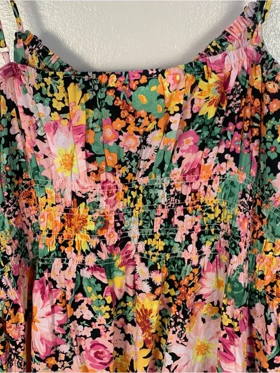 H&M Cotton Floral Smocked Midi Dress - Picture 8 of 11